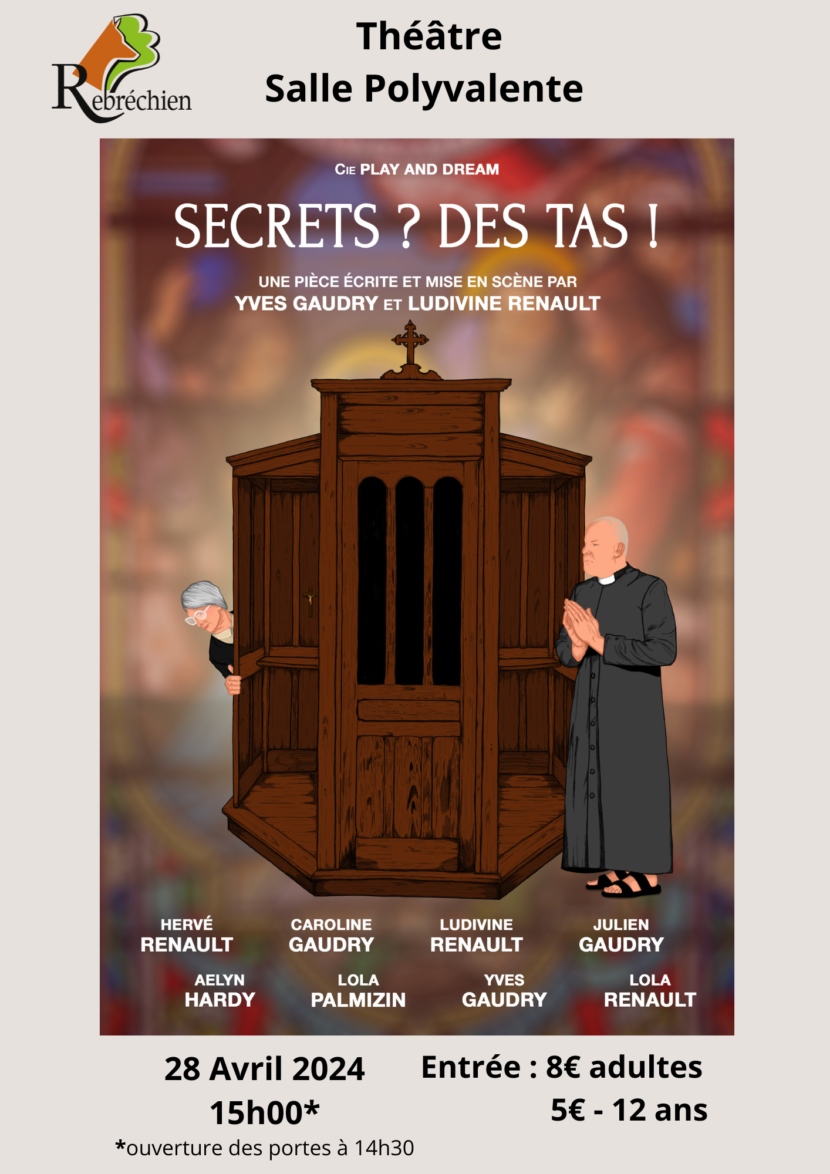28 avril – Théâtre « Secrets ? Des Tas ! » à 15h00