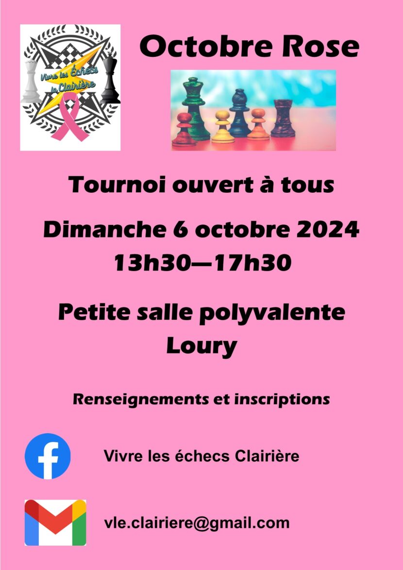 06 oct : Tournoi d’échecs VLE