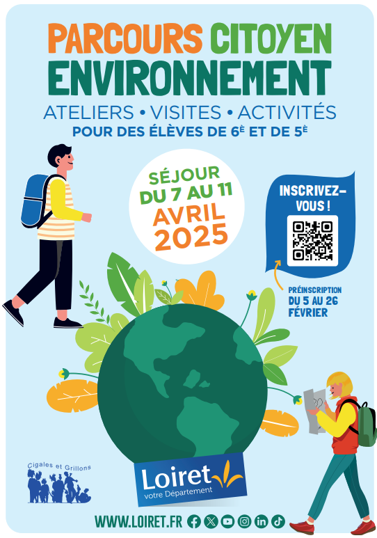 04 avril : Séjour environnement pour les collégiens