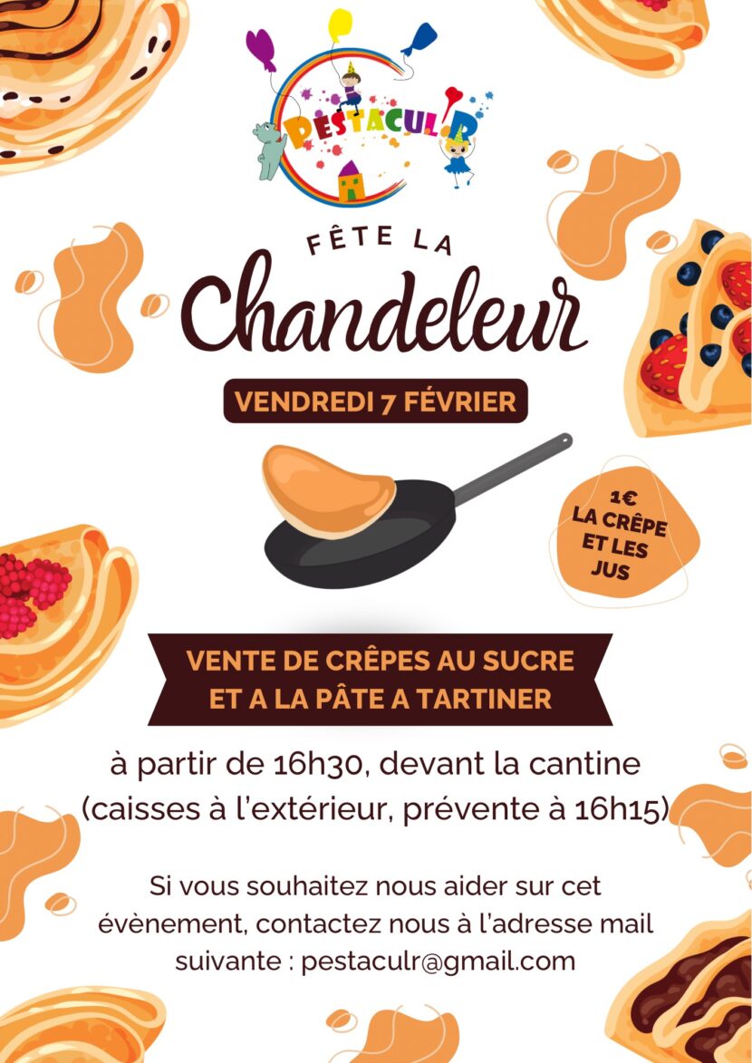 07 février : chandeleur à l’école organisée par Pestacul’R